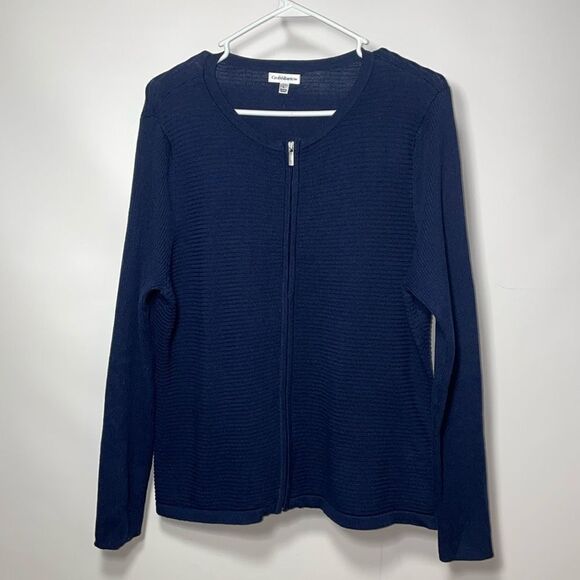 Croft and barrow zip up sweater - Picture 1 of 8